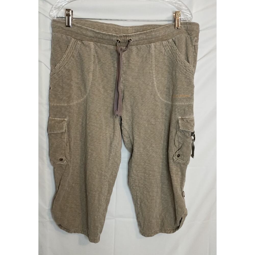 DKNY Active Pants Women's Size M Gray Cropped Jogger Cargo